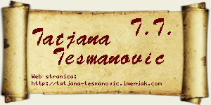 Tatjana Tešmanović vizit kartica
